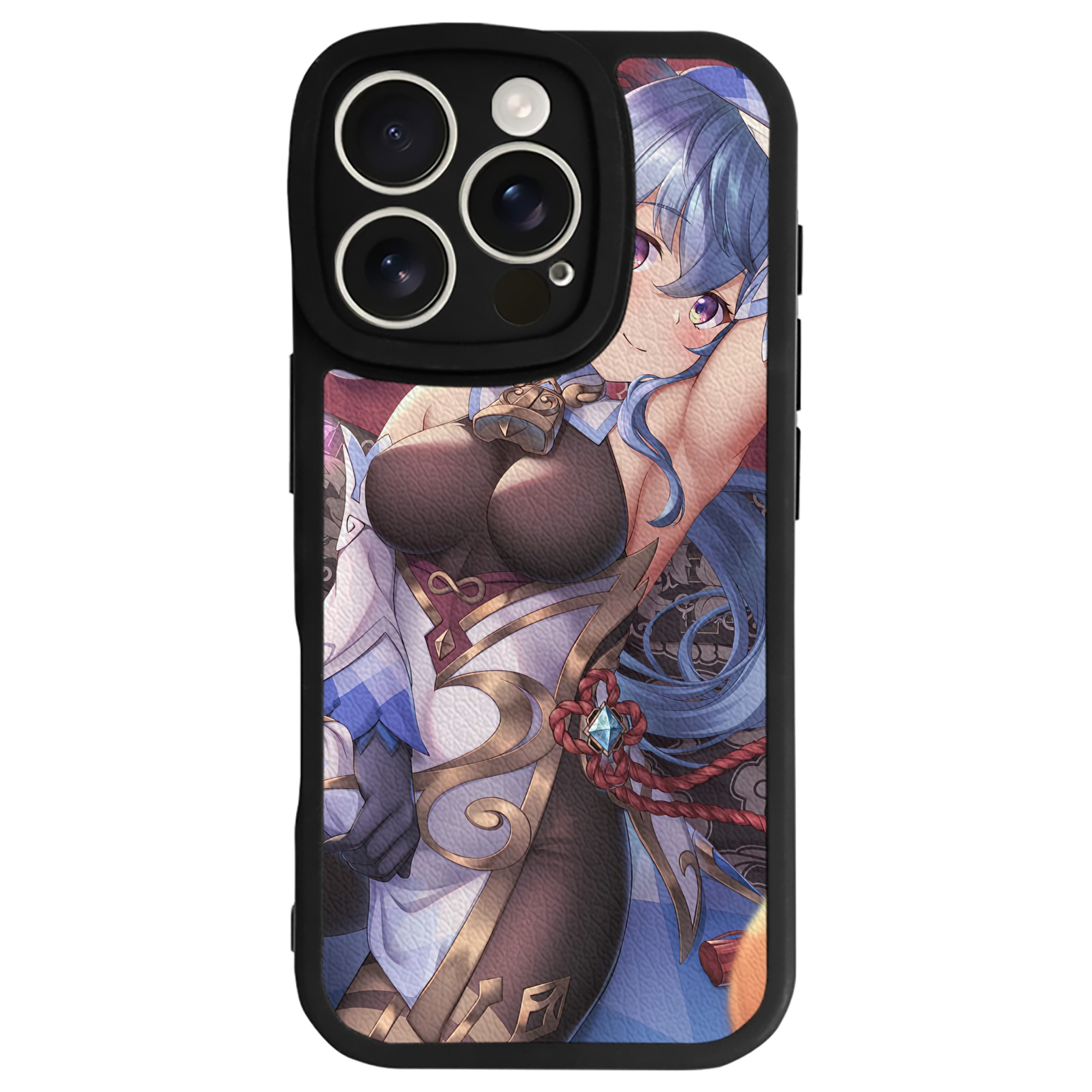 げんし神 genshin 【iPhone 16シリーズ対応】シリコンスマホケース（レザー調） 材質：シリコン